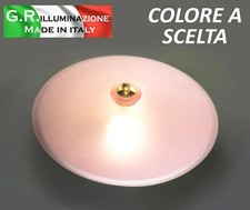 PLAFONIERA MODERNA IN VETRO ROSA 2 LUCI D.40 LAMPADARIO CUCINA CAMERA Mina C.