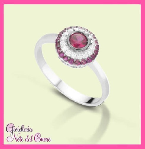 Anello oro bianco 18k con - in,