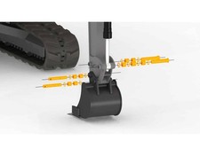 Kit perno e boccola estremità benna ribaltabile per Kubota KX121-3