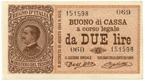Lire buono cassa effige - 2, di