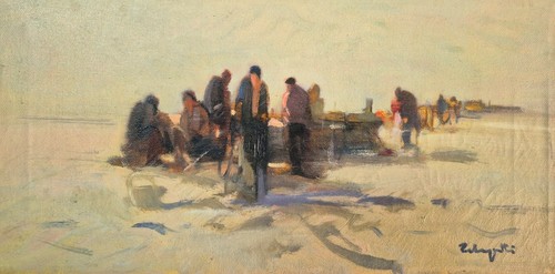 Dipinto olio tela - olio, su