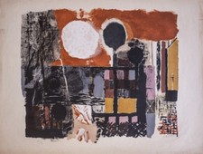 SAETTI Bruno (Bologna 1902 - 1984), Senza titolo. Litografia a colori. FIRMATA