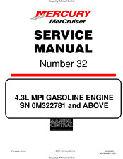 MERCURY MERCRUISER N. 32 - MOTORE BENZINA 4.3L MPI - MANUALE RIPARAZIONE 2001