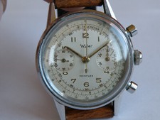 WYLER-INCAFLEX-WATERPROOF-ACCIAIO-RUOTA A COLONNE-37 MM-VALJOUX 23-BOX-GARANZIA