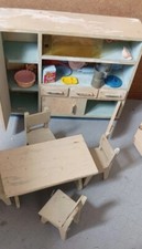 casa per bambole antica cucina in legno