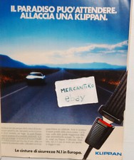 CINTURE DI SICUREZZA KLIPPAN 1988 PUBBLICITÀ ADVERTISING WERBUNG ITALIA CLIPPING