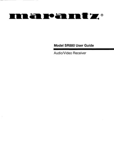 Marantz sr880 ricevitore - marantz,
