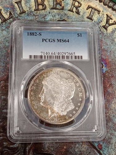 1882 morgan dollar 64 - 1882-s, ms-64