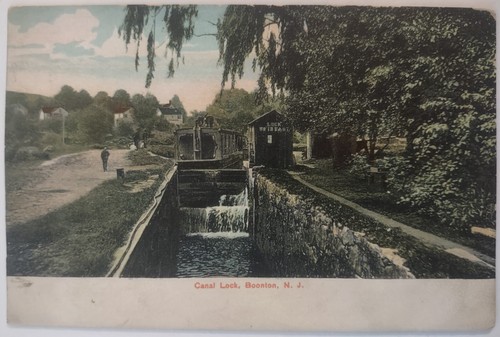 Cartolina epoca canal lock - canal,