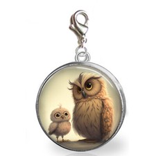 Ciondolo gufo mamma e bambino