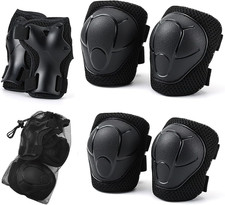 Protezioni Set per Bambini, 6 in 1 Regolabile Ginocchiere Gomitiere Parapolsi Tu