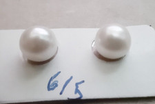 PERLE COLTIVATE NATURALI  Coppia JAPAN 6.5mm DA MONTARE PER ORECCHINI ORAFO