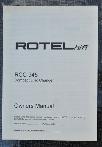 Rotel rcc 945 - rotel, cd