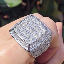 Anello da uomo hip hop grande