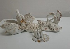Set cigni in porcellana con