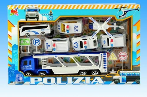 Polizia box mezzi giocattolo - box,