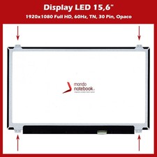 Display LED 15,6" (1920x1080) FHD 30 Pin DX per Acer Aspire E1 ES1 F5 V V5
