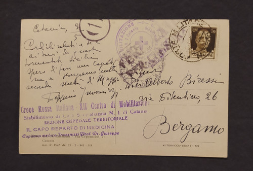 Cartolina posta militare - posta, croce