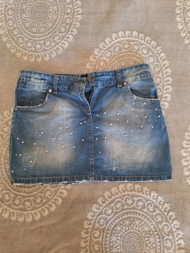 Minigonna jeans brillantini - minigonna,