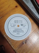 Garrard Stroboscopic Speed Indicator 50 Printed in England