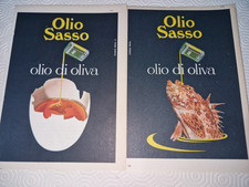 VECCHIA PUBBLICITA' ADVERT - 2 PEZZI OLIO SASSO ARMANDO TESTA- SEL2