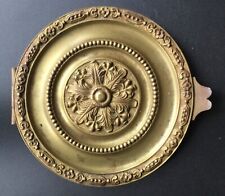 Antico rosone bocchettone sportello bronzo massiccio x riscaldamento aria camino