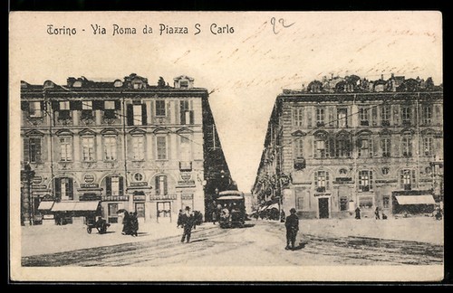 Cartolina torino via roma - cartolina, da
