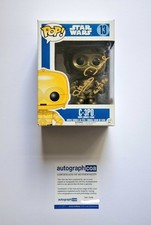 C3PO Funko Pop Star Wars Mandalorian Signed Anthony Daniels ACOA ?