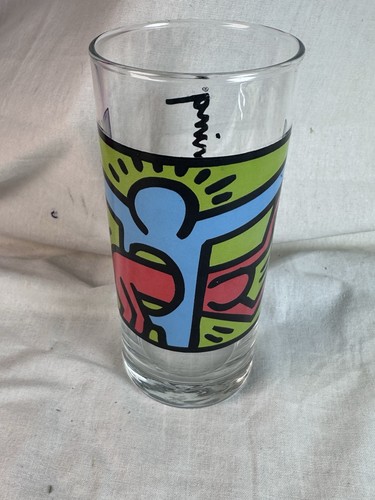 Bicchiere vetro pop art keith - pop,