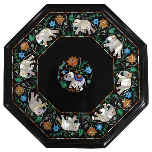 Piano tavolo marmo nero - 20",