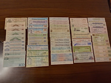 Miniassegni Assegni circolari da collezione, lotto di 53 pezzi Differenti 