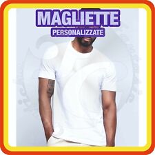 MAGLIETTA PERSONALIZZATA AD 1 COLORE T SHIRT 10 PEZZI colore bianca