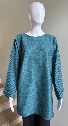 Camicia tunica top plissettata