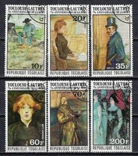 Quadri Togo 1976 (30) Yvert N° 876 A 878 E PA 293 A 295 Timbro
