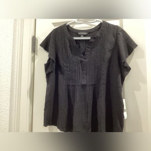 Blusa nera plissettata