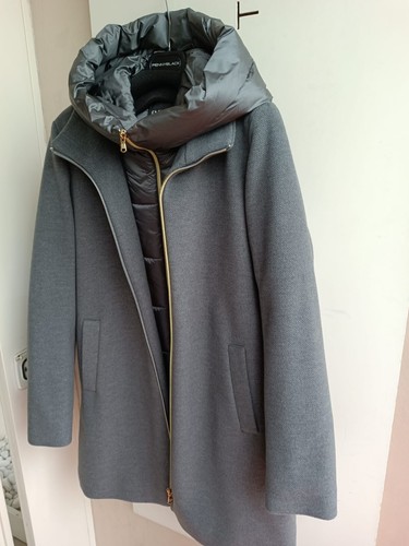 Caban grigio blu imbottito - grigio, e