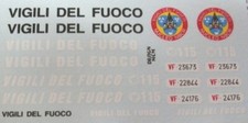 decal 1/43 VIGILI del FUOCO