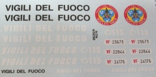 Decal vigili del - decal, 1/43