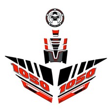 Kit Adesivi 3d moto Serbatoio Suzuki V-Strom 1050 2020 2023 Arancio compatibili 