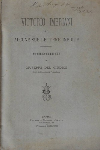 Vittorio imbriani alcune - ed,