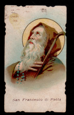 B1 ANTICO Santino Holy Card SAN FRANCESCO DI PAOLA CROMO