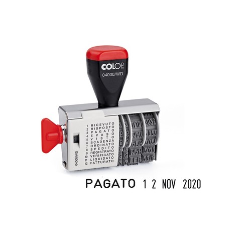 Timbro 04000 datario - 04000/wd, +
