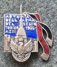 DISTINTIVO REGIO ESERCITO ADUNATA NAZIONALE GENIERI GENIO MILITARE TORINO 1935