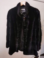 Pelliccia Di Visone Nera Nuova