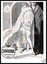 PUBBLICITA' 1926 SOVRANA CALZATURIFICIO DI VARESE SCARPE MODA UOMO DONNA CANE