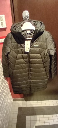 Puma logo padded coat - coat, nero