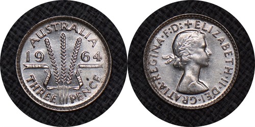 Australia 1964 tre pence - australia, 3