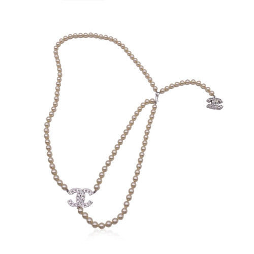 Collana cintura con perle - o,