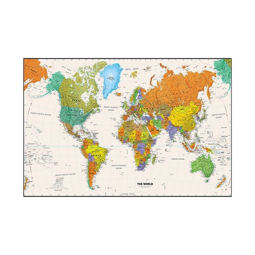 Mappa del mondo stampa - del,