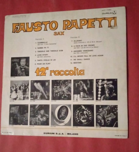 Vinile fausto papetti sax - vinile, lp